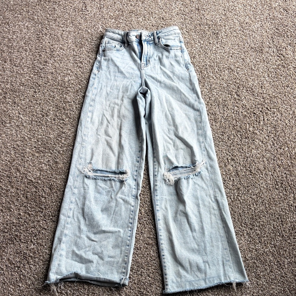 Light Blue Distressed Women Jeans